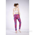 Leggings elastici alti a vita alta stampati Swirl da donna